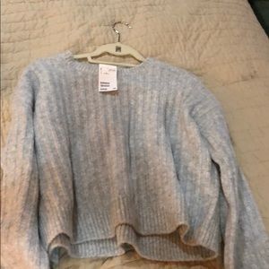 Gray slightly cropped sweater brand new
